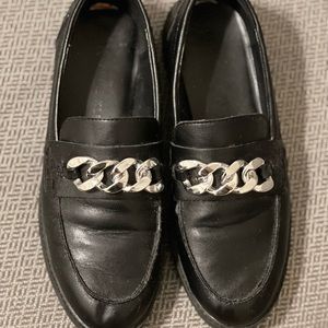 Black loafers